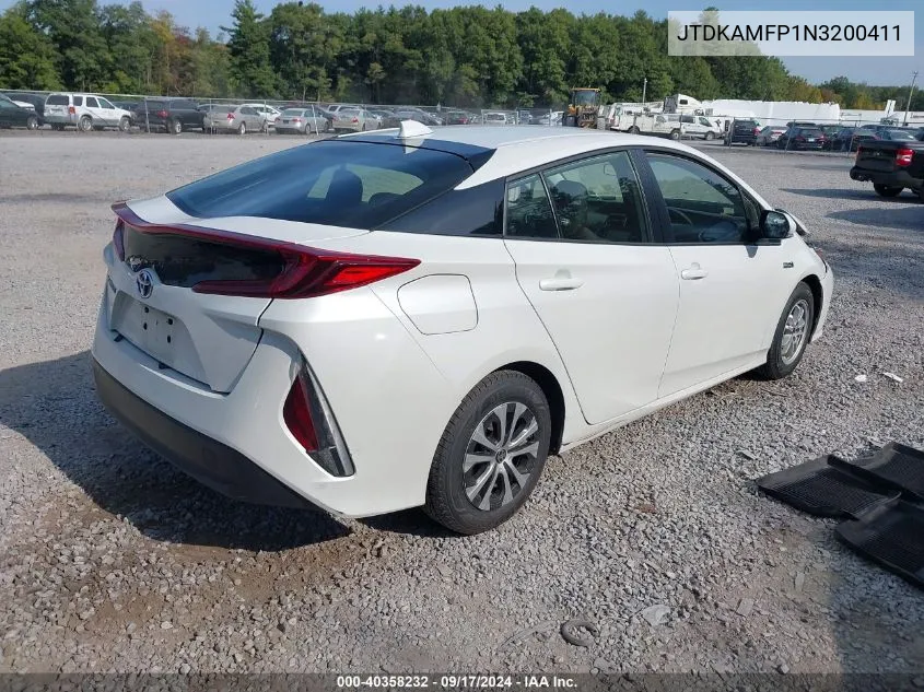 2022 Toyota Prius Prime Le VIN: JTDKAMFP1N3200411 Lot: 40358232