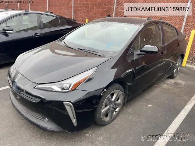 2022 Toyota Prius Night Shade/L/Le/Xle/Limited VIN: JTDKAMFU0N3159887 Lot: 40379290