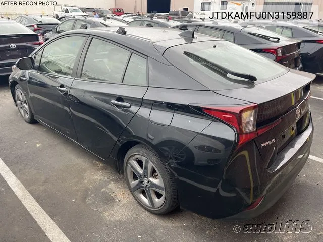 2022 Toyota Prius Night Shade/L/Le/Xle/Limited VIN: JTDKAMFU0N3159887 Lot: 40379290