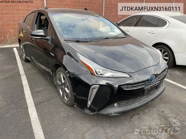 2022 Toyota Prius Night Shade/L/Le/Xle/Limited VIN: JTDKAMFUXN3160111 Lot: 40379294