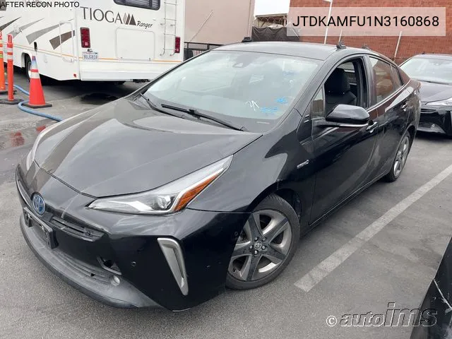 2022 Toyota Prius Night Shade/L/Le/Xle/Limited VIN: JTDKAMFU1N3160868 Lot: 40379305