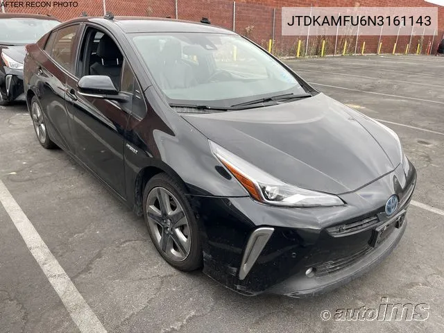 2022 Toyota Prius Night Shade/L/Le/Xle/Limited VIN: JTDKAMFU6N3161143 Lot: 40379306