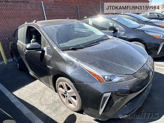 2022 Toyota Prius Night Shade/L/Le/Xle/Limited VIN: JTDKAMFU9N3159984 Lot: 40379332