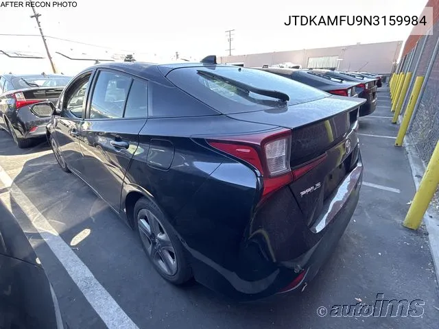 2022 Toyota Prius Night Shade/L/Le/Xle/Limited VIN: JTDKAMFU9N3159984 Lot: 40379332