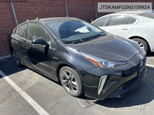 2022 Toyota Prius Night Shade/L/Le/Xle/Limited VIN: JTDKAMFU2N3159924 Lot: 40379333