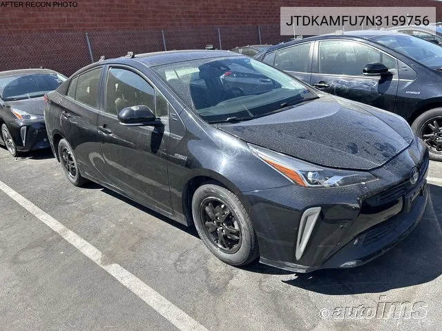 2022 Toyota Prius Night Shade/L/Le/Xle/Limited VIN: JTDKAMFU7N3159756 Lot: 40379337