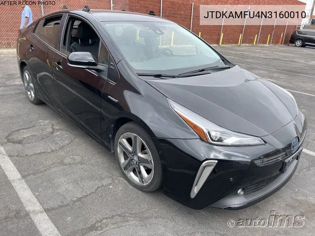 2022 Toyota Prius Xle VIN: JTDKAMFU4N3160010 Lot: 40431957