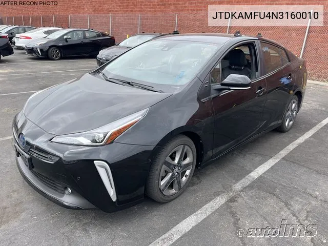 2022 Toyota Prius Xle VIN: JTDKAMFU4N3160010 Lot: 40431957