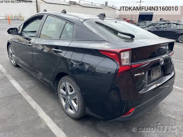 2022 Toyota Prius Xle VIN: JTDKAMFU4N3160010 Lot: 40431957