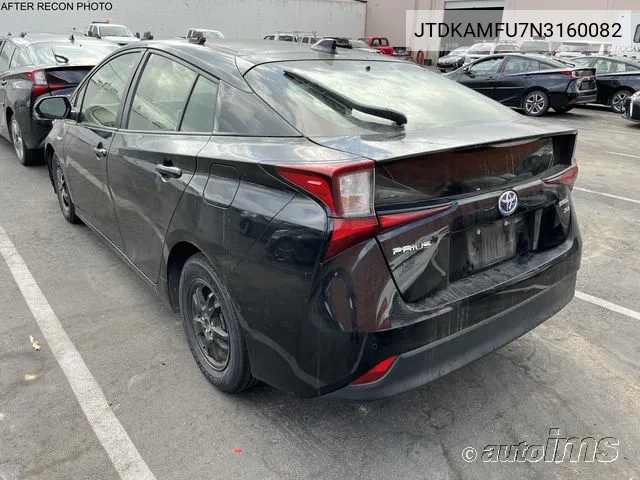 2022 Toyota Prius Night Shade/L/Le/Xle/Limited VIN: JTDKAMFU7N3160082 Lot: 40434410