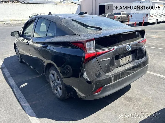 2022 Toyota Prius Night Shade/L/Le/Xle/Limited VIN: JTDKAMFUXN3160075 Lot: 40434414