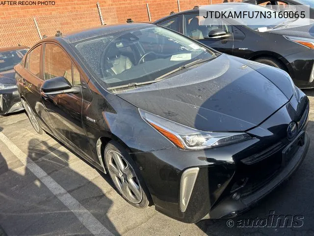 2022 Toyota Prius Xle VIN: JTDKAMFU7N3160065 Lot: 40440643