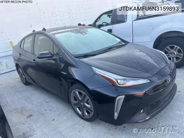 2022 Toyota Prius Xle VIN: JTDKAMFU6N3159893 Lot: 40440646