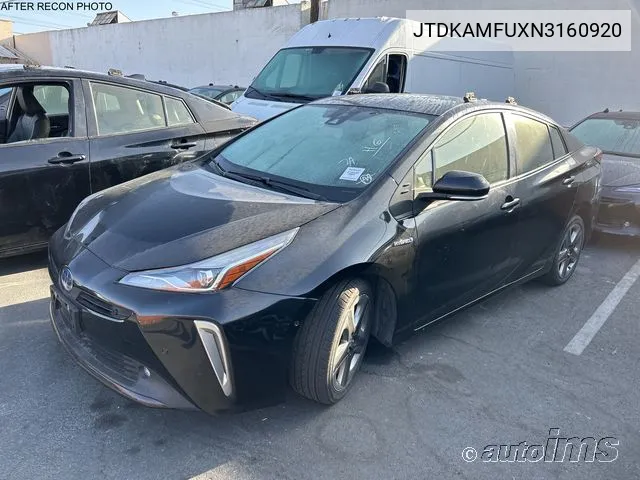 2022 Toyota Prius Xle VIN: JTDKAMFUXN3160920 Lot: 40443242