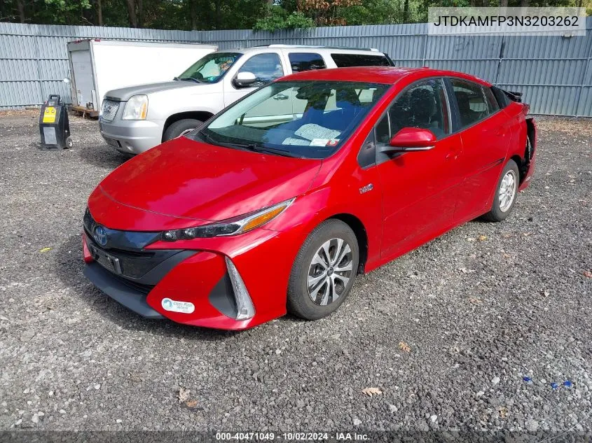 2022 Toyota Prius Prime Xle VIN: JTDKAMFP3N3203262 Lot: 40471049