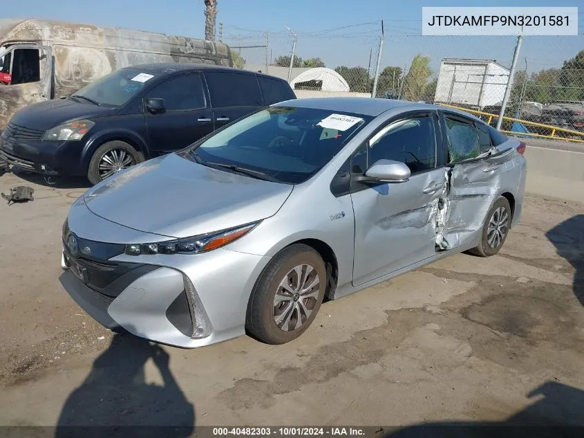 2022 Toyota Prius Prime Le/Xle/Limited VIN: JTDKAMFP9N3201581 Lot: 40482303