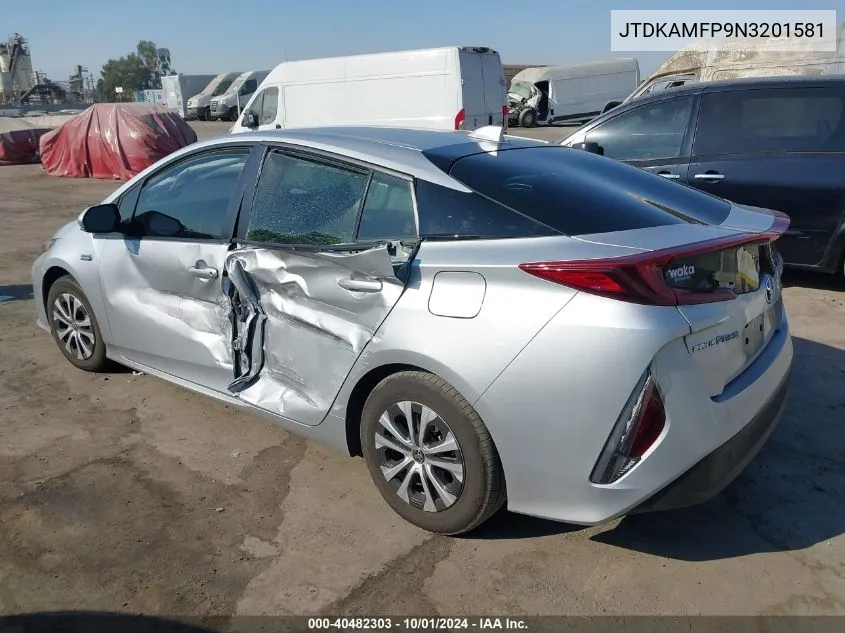 2022 Toyota Prius Prime Le/Xle/Limited VIN: JTDKAMFP9N3201581 Lot: 40482303