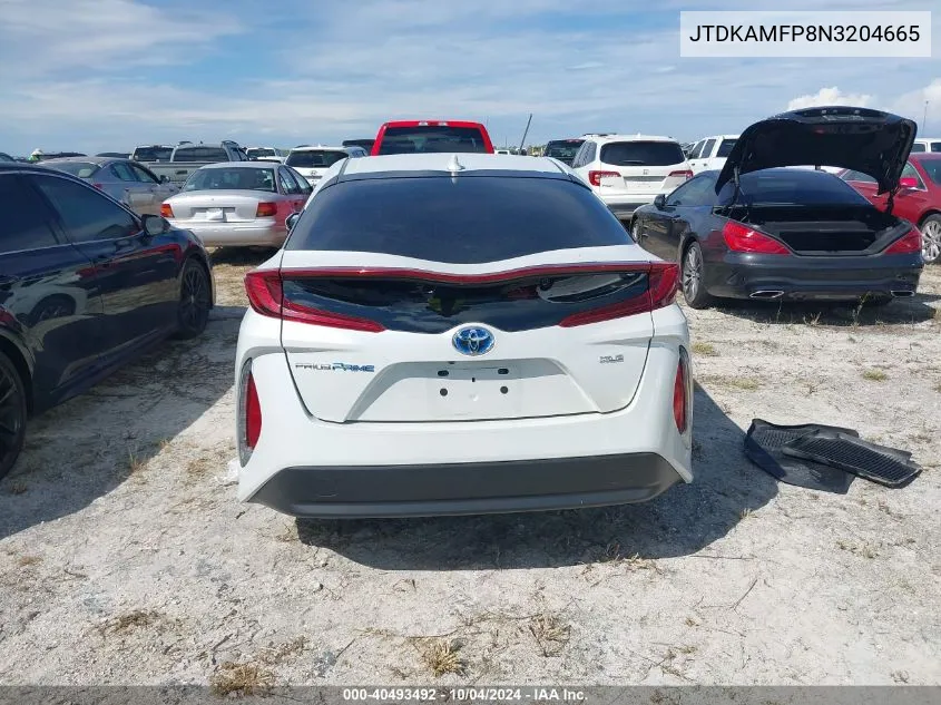 2022 Toyota Prius Prime Le/Xle/Limited VIN: JTDKAMFP8N3204665 Lot: 40493492