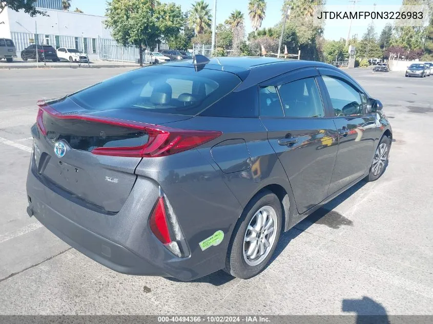 2022 Toyota Prius Prime Xle VIN: JTDKAMFP0N3226983 Lot: 40494366