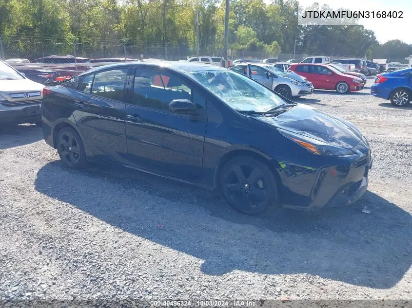 2022 Toyota Prius Nightshade Edition VIN: JTDKAMFU6N3168402 Lot: 40496324