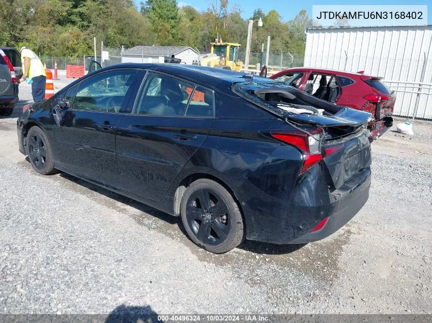 2022 Toyota Prius Nightshade Edition VIN: JTDKAMFU6N3168402 Lot: 40496324