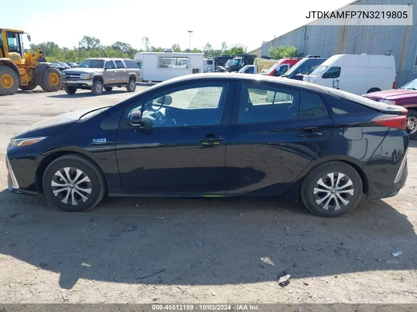 2022 Toyota Prius Prime Le VIN: JTDKAMFP7N3219805 Lot: 40512159