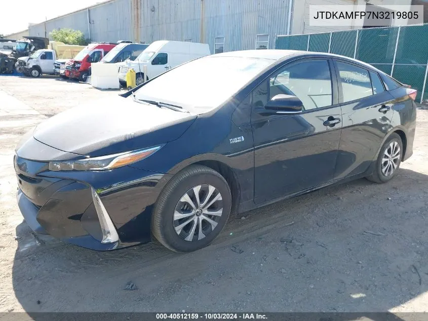 2022 Toyota Prius Prime Le VIN: JTDKAMFP7N3219805 Lot: 40512159