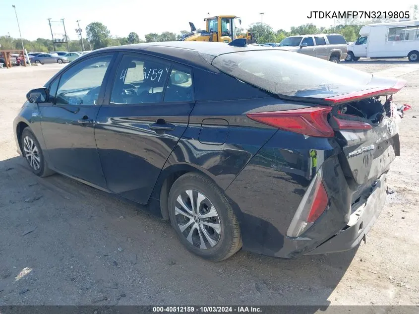 2022 Toyota Prius Prime Le VIN: JTDKAMFP7N3219805 Lot: 40512159