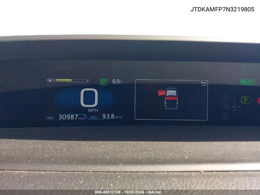 JTDKAMFP7N3219805 2022 Toyota Prius Prime Le