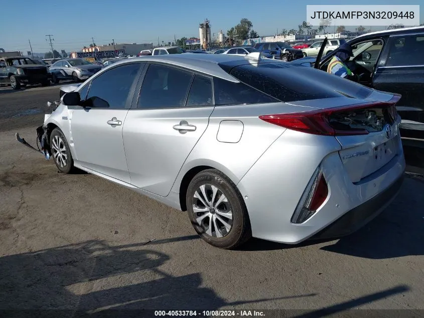 2022 Toyota Prius Prime Limited VIN: JTDKAMFP3N3209448 Lot: 40533784