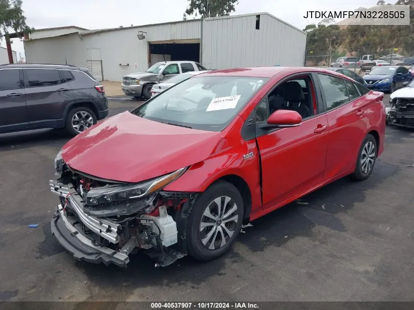 2022 Toyota Prius Prime Limited VIN: JTDKAMFP7N3228505 Lot: 40537907