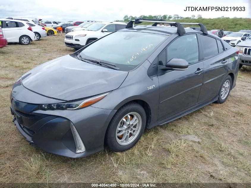 2022 Toyota Prius Prime Xle VIN: JTDKAMFP5N3219933 Lot: 40541450