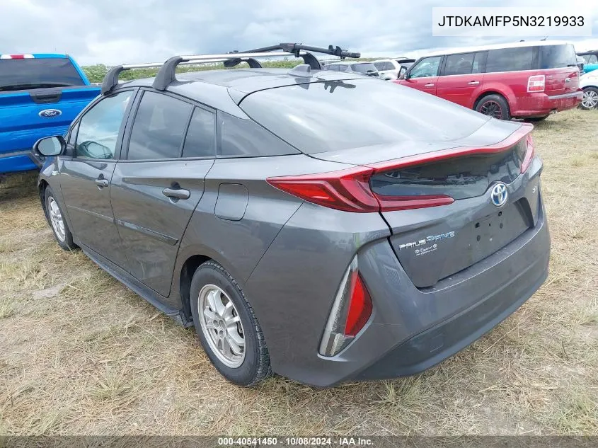 2022 Toyota Prius Prime Xle VIN: JTDKAMFP5N3219933 Lot: 40541450