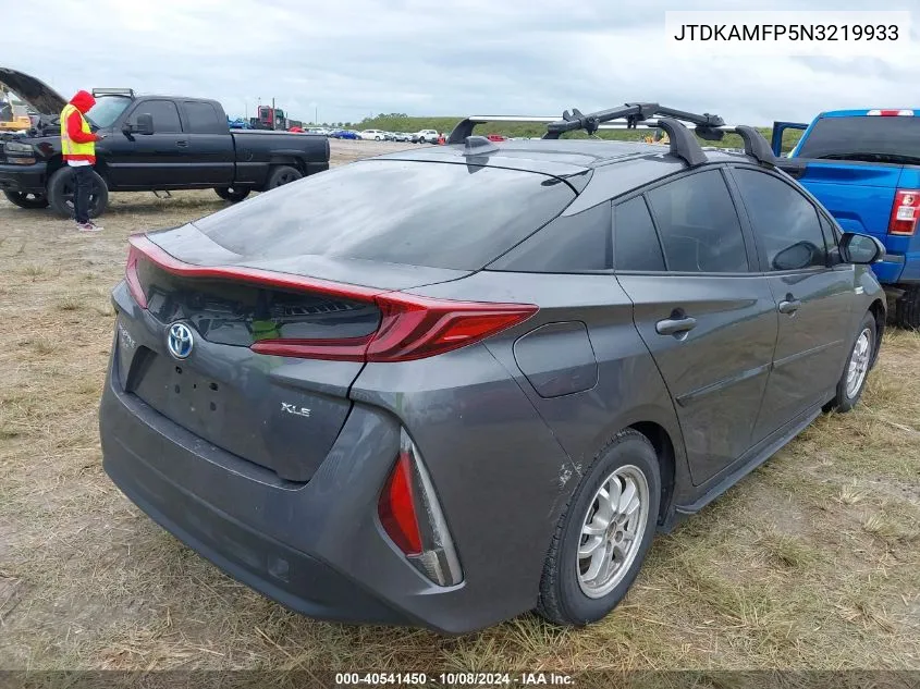 2022 Toyota Prius Prime Xle VIN: JTDKAMFP5N3219933 Lot: 40541450