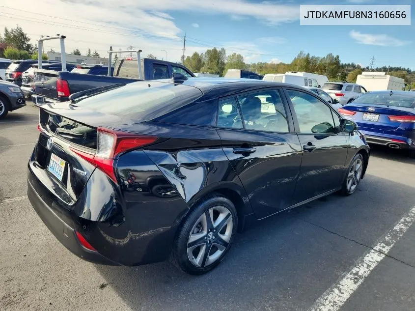 2022 Toyota Prius Xle VIN: JTDKAMFU8N3160656 Lot: 40578338