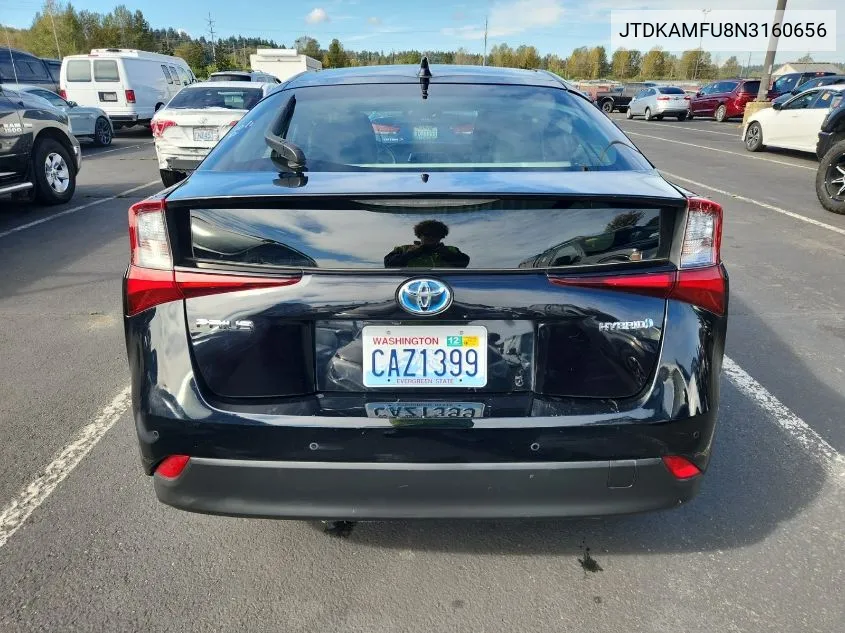 2022 Toyota Prius Xle VIN: JTDKAMFU8N3160656 Lot: 40578338