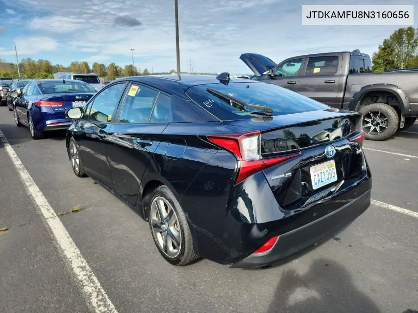 2022 Toyota Prius Xle VIN: JTDKAMFU8N3160656 Lot: 40578338