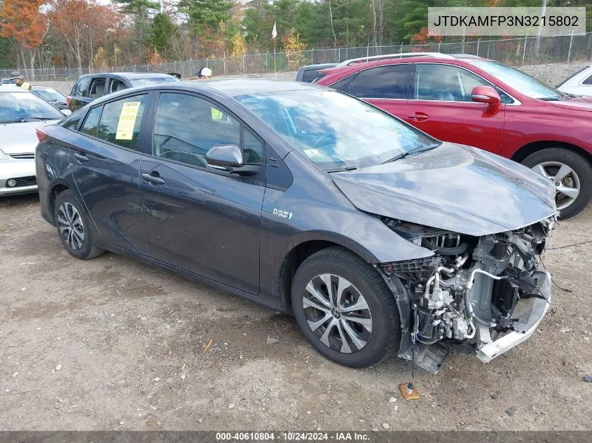 JTDKAMFP3N3215802 2022 Toyota Prius Prime Le/Xle/Limited