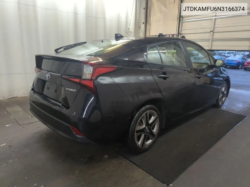 2022 Toyota Prius Xle VIN: JTDKAMFU6N3166374 Lot: 40613782