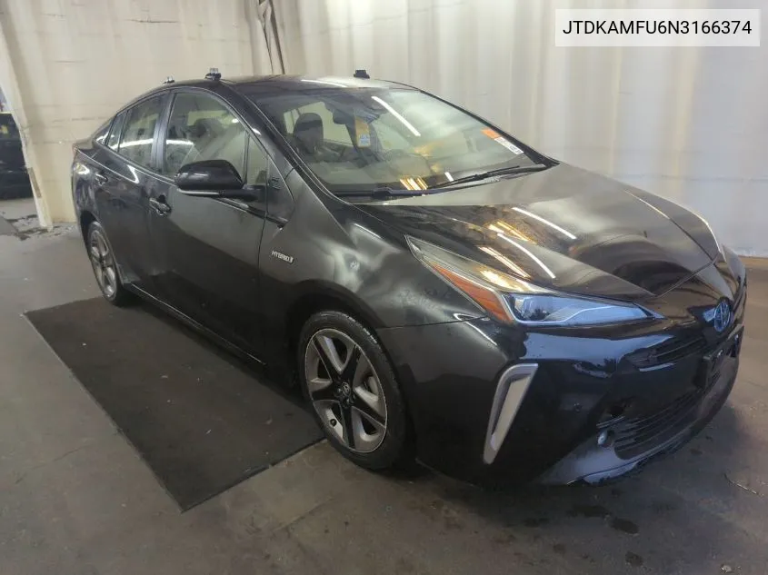 2022 Toyota Prius Xle VIN: JTDKAMFU6N3166374 Lot: 40613782