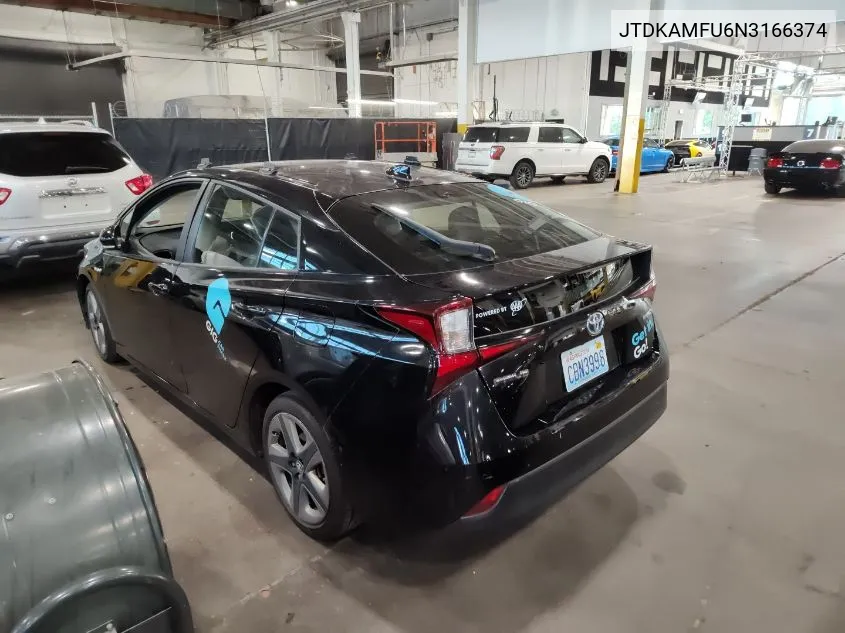 2022 Toyota Prius Xle VIN: JTDKAMFU6N3166374 Lot: 40613782