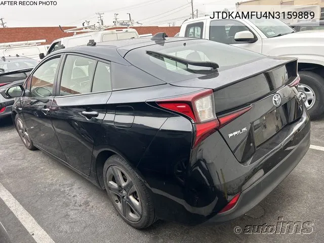 2022 Toyota Prius Xle VIN: JTDKAMFU4N3159889 Lot: 40613789