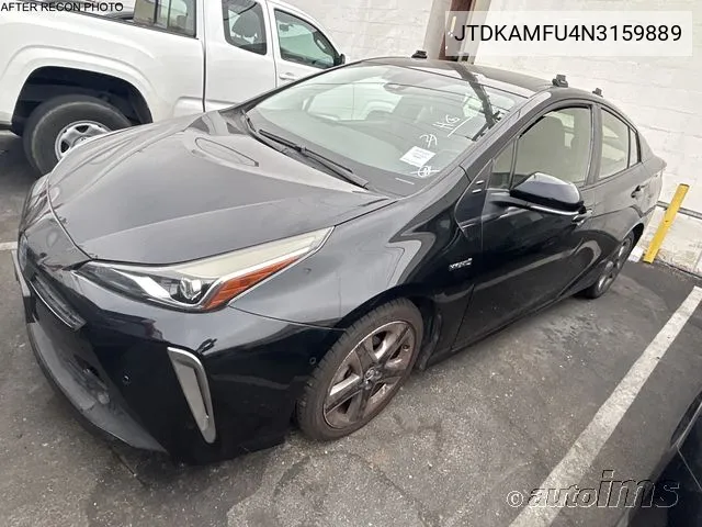 2022 Toyota Prius Xle VIN: JTDKAMFU4N3159889 Lot: 40613789