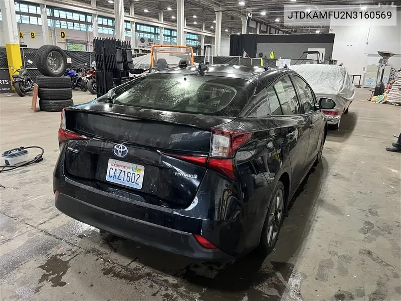 2022 Toyota Prius Xle VIN: JTDKAMFU2N3160569 Lot: 40613823