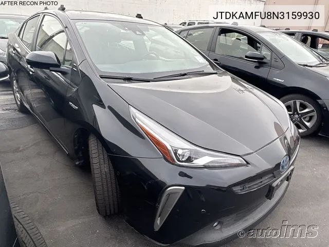 2022 Toyota Prius Xle VIN: JTDKAMFU8N3159930 Lot: 40625856