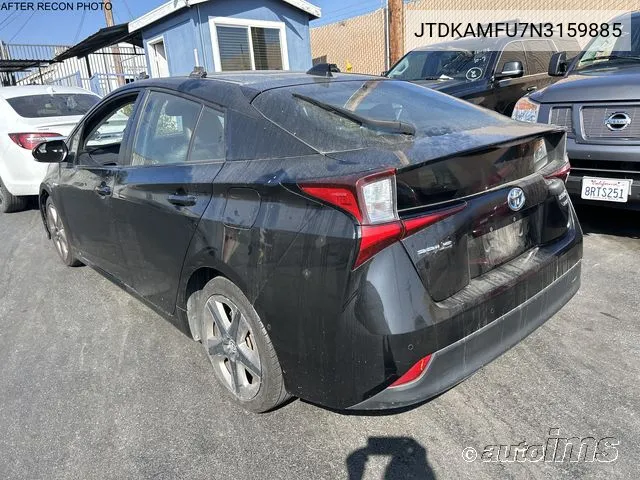 2022 Toyota Prius Night Shade/L/Le/Xle/Limited VIN: JTDKAMFU7N3159885 Lot: 40627097