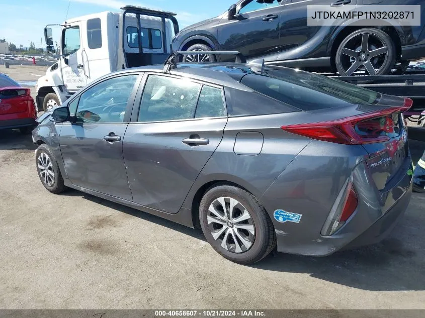 2022 Toyota Prius Prime Le VIN: JTDKAMFP1N3202871 Lot: 40658607