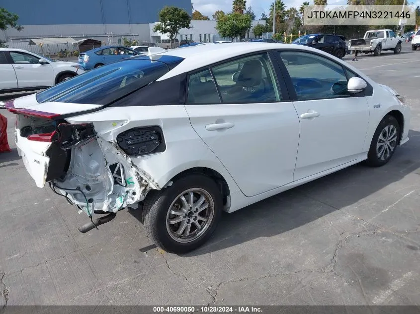 2022 Toyota Prius Prime Xle VIN: JTDKAMFP4N3221446 Lot: 40690050