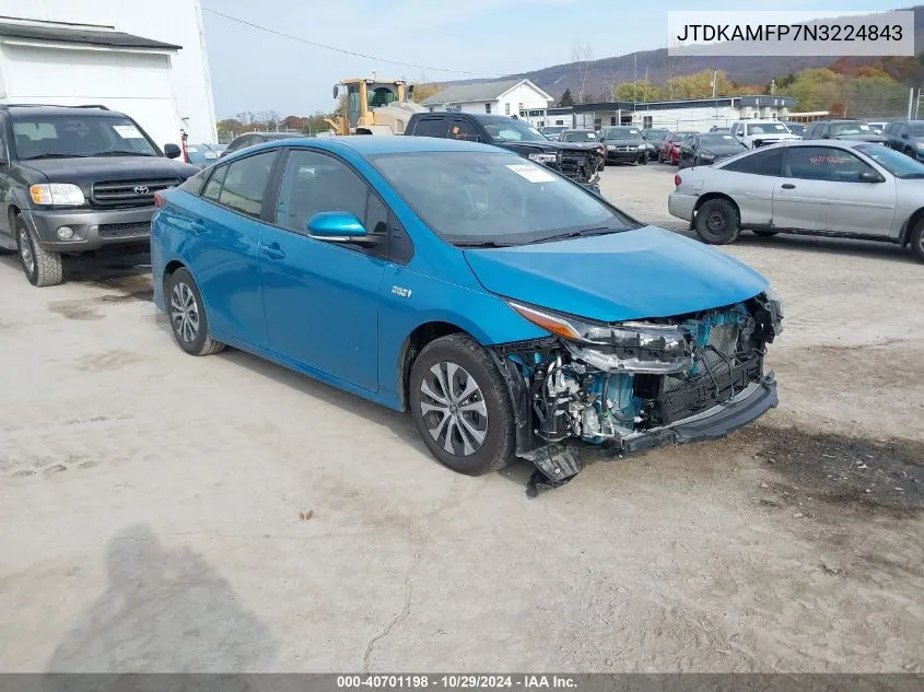 2022 Toyota Prius Prime Limited VIN: JTDKAMFP7N3224843 Lot: 40701198