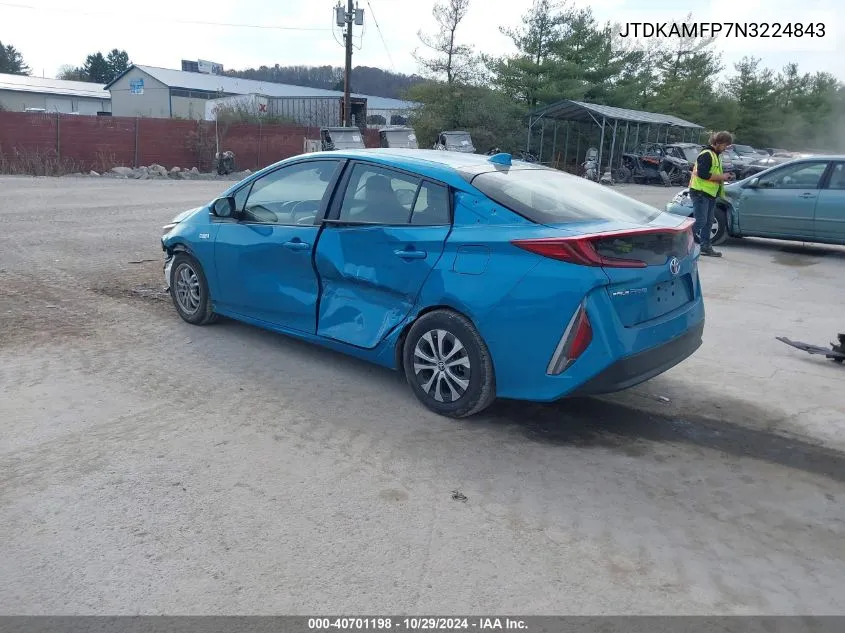 2022 Toyota Prius Prime Limited VIN: JTDKAMFP7N3224843 Lot: 40701198